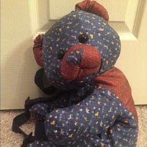 Salvatore Ferragamo Silk Teddy Bear Backpack
